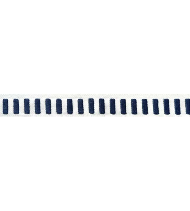 Dash Tape Trimming by Thibaut Navy on White