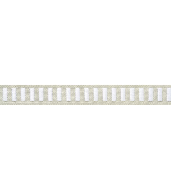 Dash Tape Trimming by Thibaut White on Linen