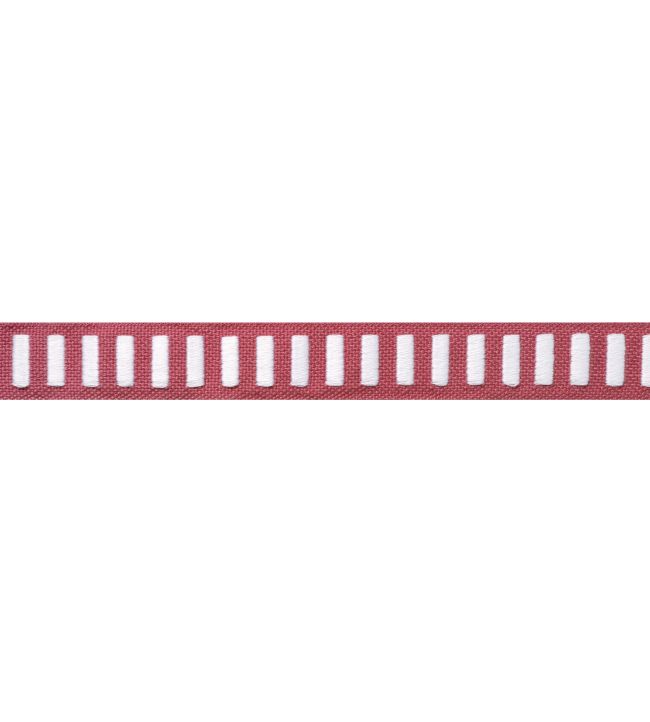 Dash Tape Trimming by Thibaut White on Peony