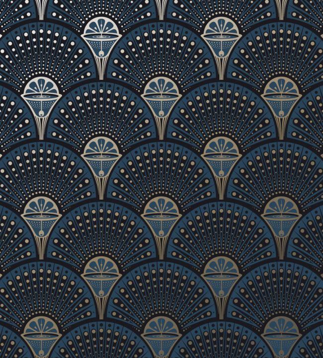 Deco Martini Wallpaper by Divine Savages Midnight Gold