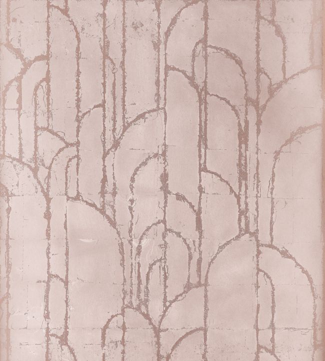 Deco Moon Wallpaper by Thibaut Rose Gold