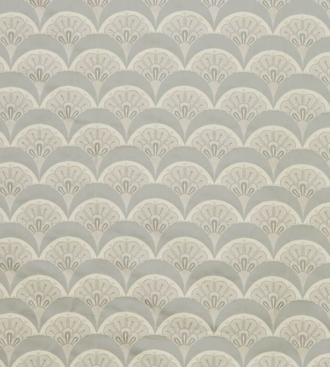 Deco Scallop in Multi Jacquard Fabric by Liberty Pewter