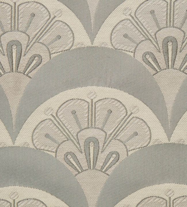 Deco Scallop in Multi Jacquard Fabric by Liberty Pewter