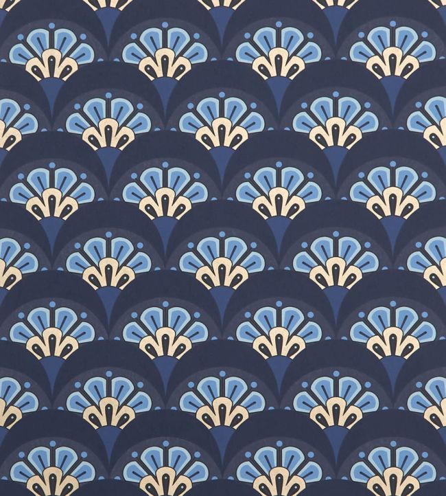 Deco Scallop Wallpaper by Liberty Lapis
