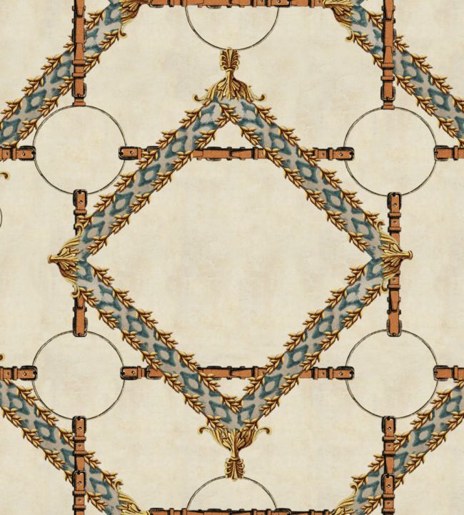 Decorative Harness Wallpaper by MINDTHEGAP Taupe