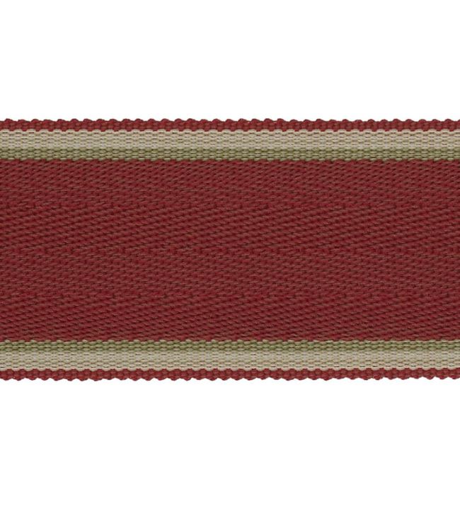 Delano Herringbone Braid Trimming by Colefax and Fowler Red/Green