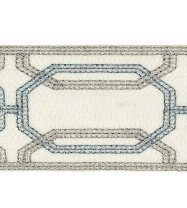 Delano Octagon Braid Trimming by Colefax and Fowler Old Blue