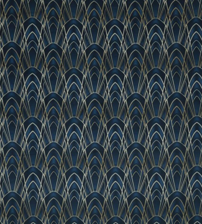 Delaunay Fabric by Ashley Wilde Sapphire