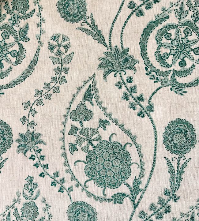 Delfyn Paisley Fabric by Ian Sanderson Mineral