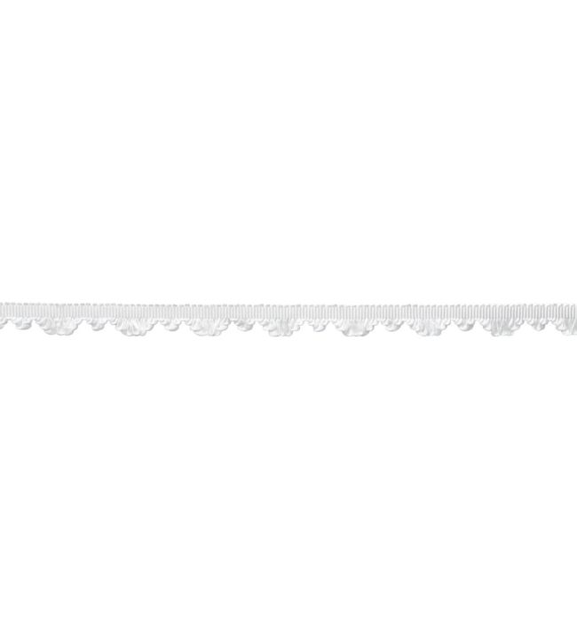 Delicat Silk Fan Edge Trimming by Samuel & Sons White