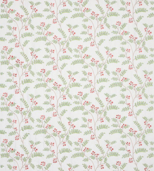 Delphine Fabric by Jane Churchill Red/Green