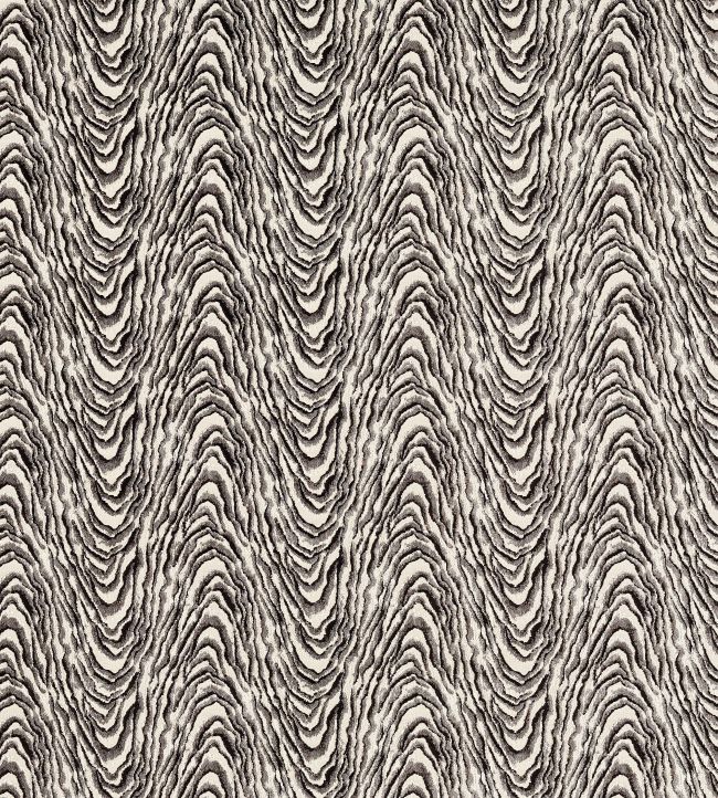 Delvoye Velvet Fabric by Clarke & Clarke Noir
