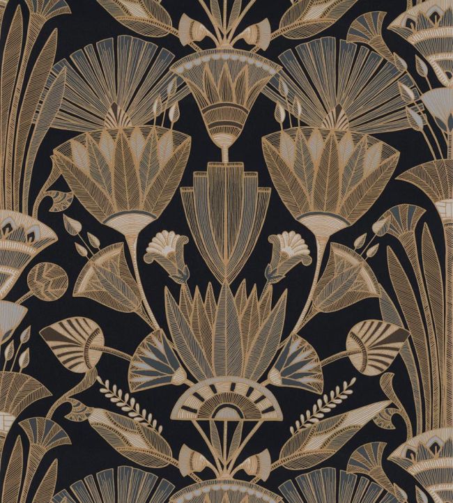 Denderah Wallpaper by Casamance Noir/Mordore