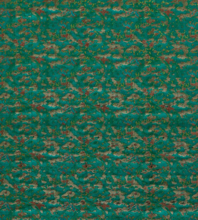 Derain Fabric by Harlequin Emerald/Paprika