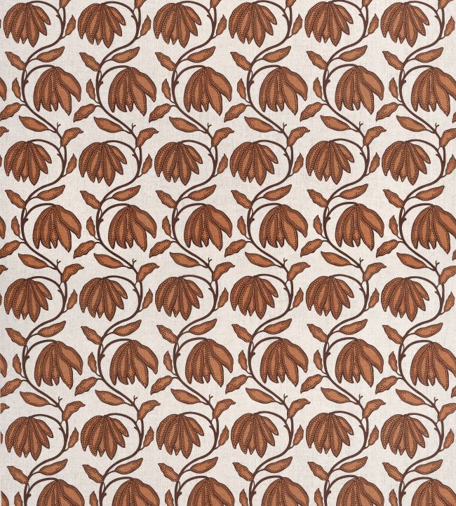 Desert Flower Fabric by Thibaut Ochre