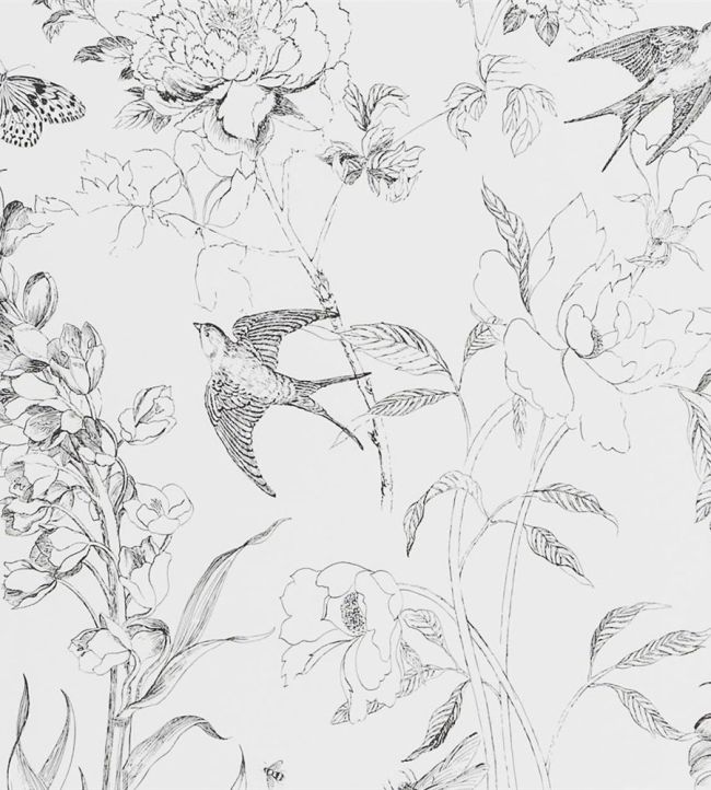 Sibylla Garden Wallpaper by Designers Guild Black/White