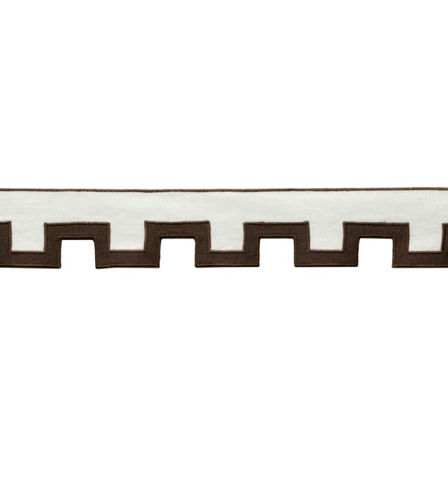 Devon Applique Border Trimming by Samuel & Sons Chocolate