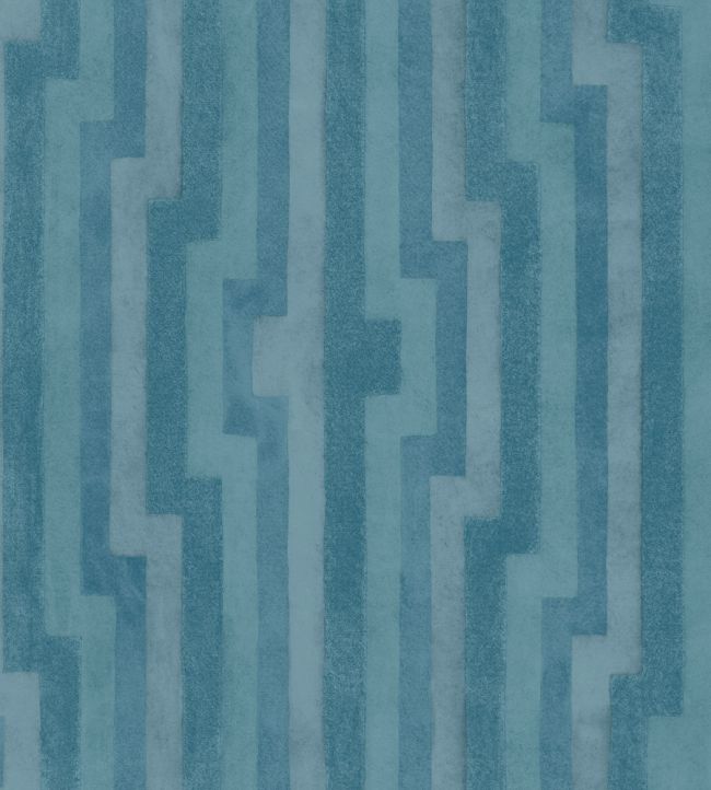 Diamond Maze Wallpaper by Cole & Son Petrol