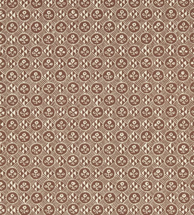 Diamonds & Flowers Wallpaper by Zoffany Bordeaux