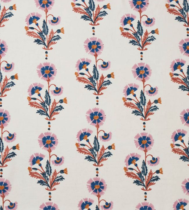 Dianthus Fabric by Molly Mahon Rust/Rose