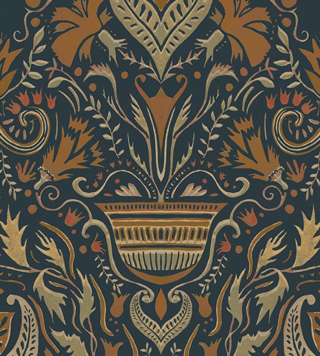 Domas Wallpaper by Tres Tintas Blue