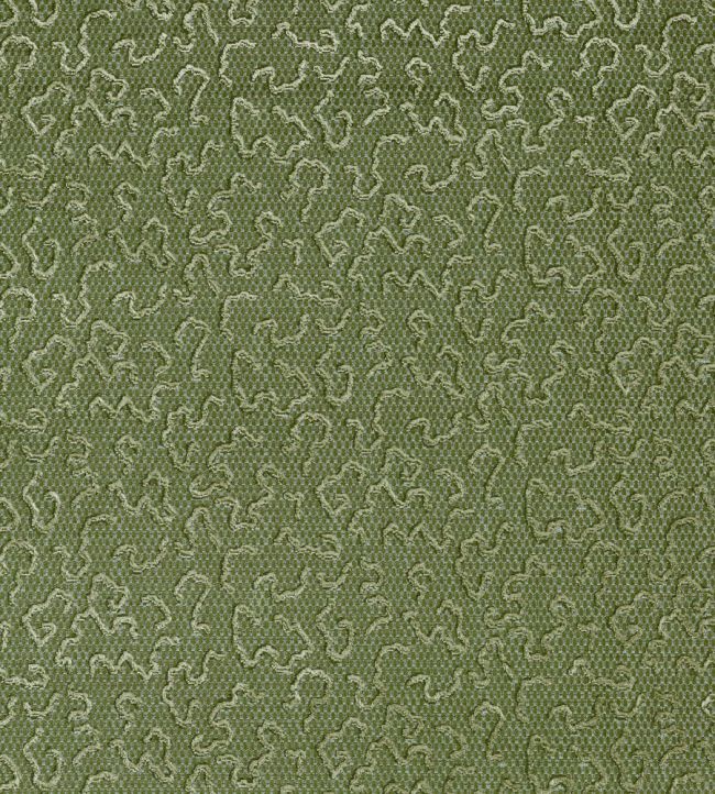 Domino Velvet Fabric by Zoffany Deep Fern