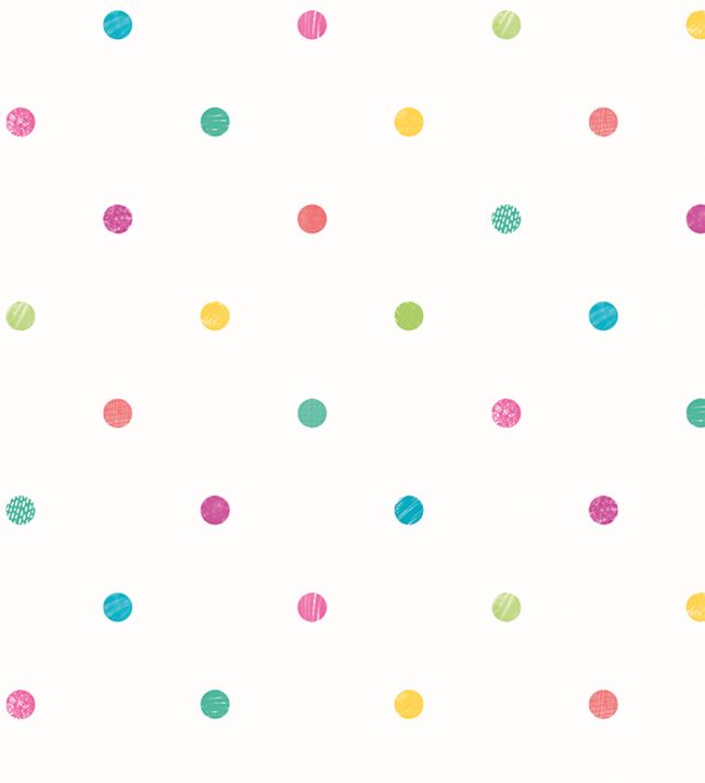 Doodle Spot Wallpaper by Ohpopsi Emerald & cerise