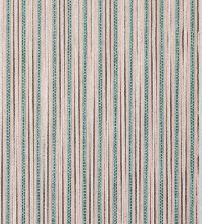 Dorney Stripe Fabric by Colefax and Fowler Red/Forest
