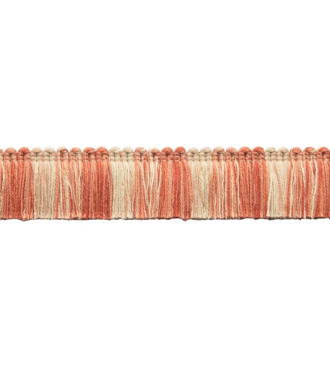 Dorset Blocked Brush Fringe Trimming by Samuel & Sons Coral