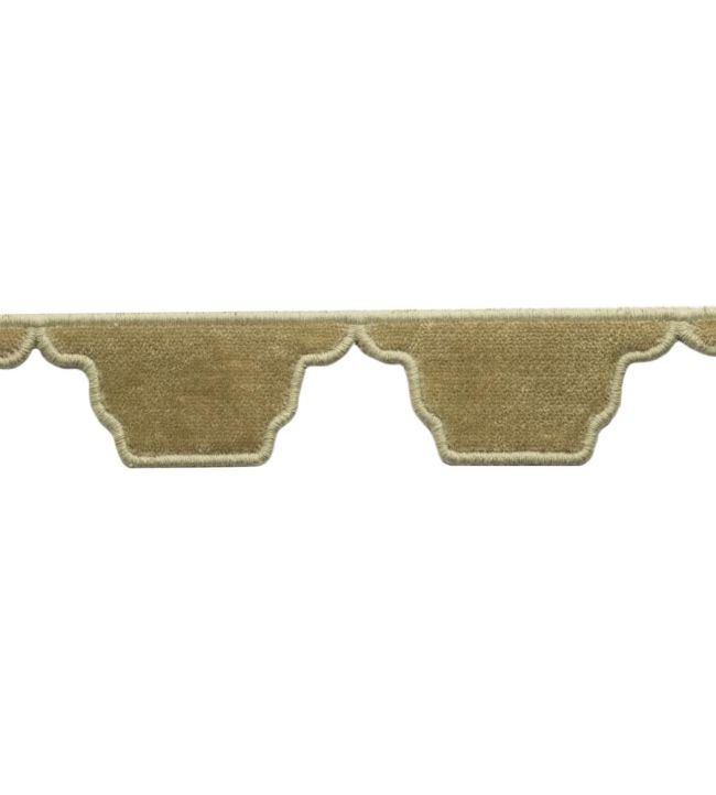 Dorset Velvet Scallop Trimming by Samuel & Sons Leaf