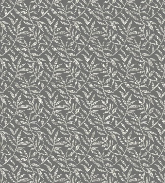 Dotty Leaf Wallpaper by Ohpopsi Charcoal