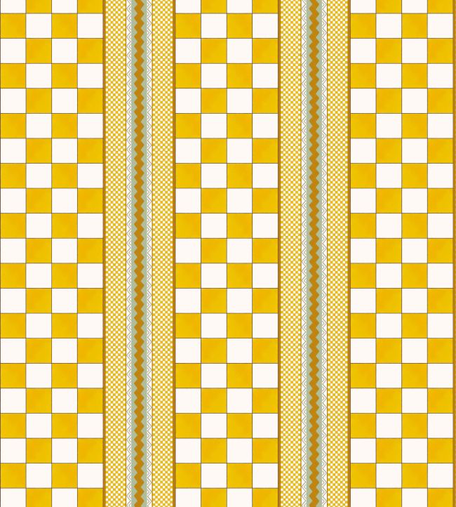Double Check Wallpaper by Ottoline Yellow