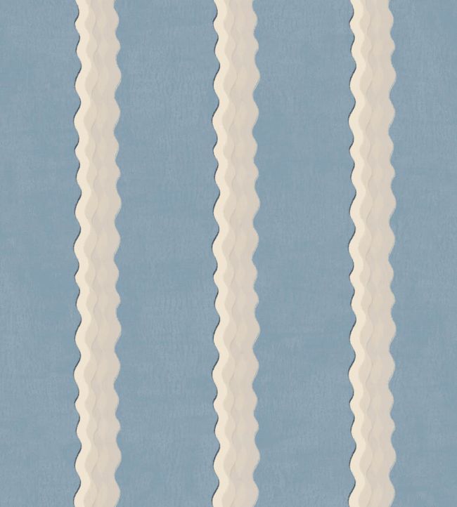 Double Scroll Stripe Wallpaper by Parker & Jules Sky