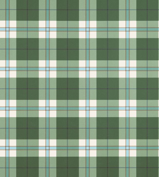 Douglas Plaid Wallpaper by Thibaut Green