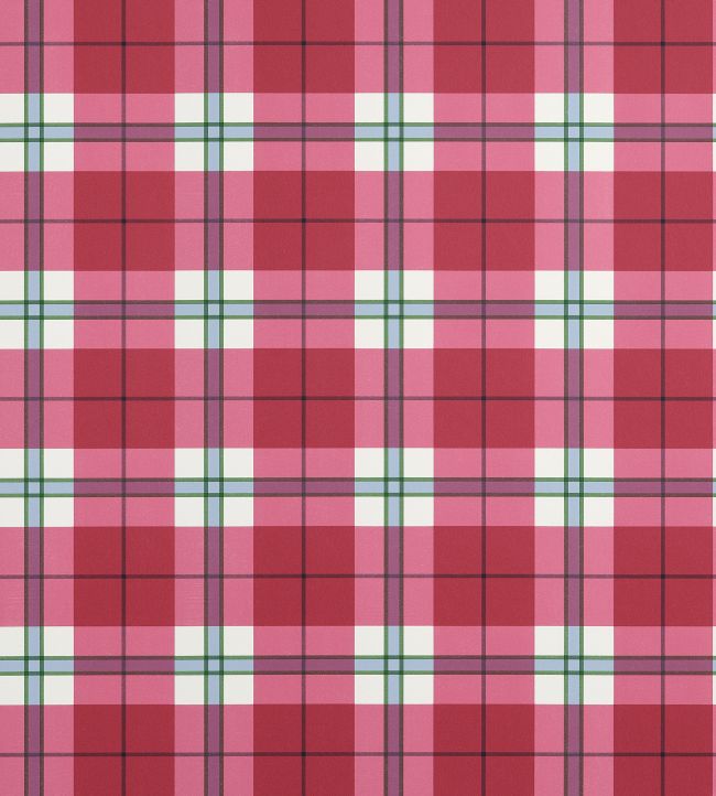 Douglas Plaid Wallpaper by Thibaut Red