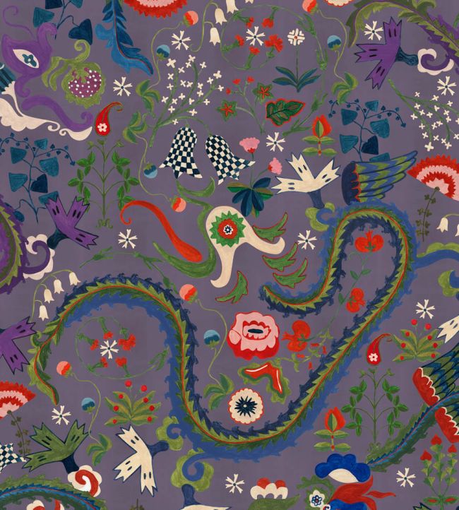 Dragon Flower Wallpaper by MINDTHEGAP Purple