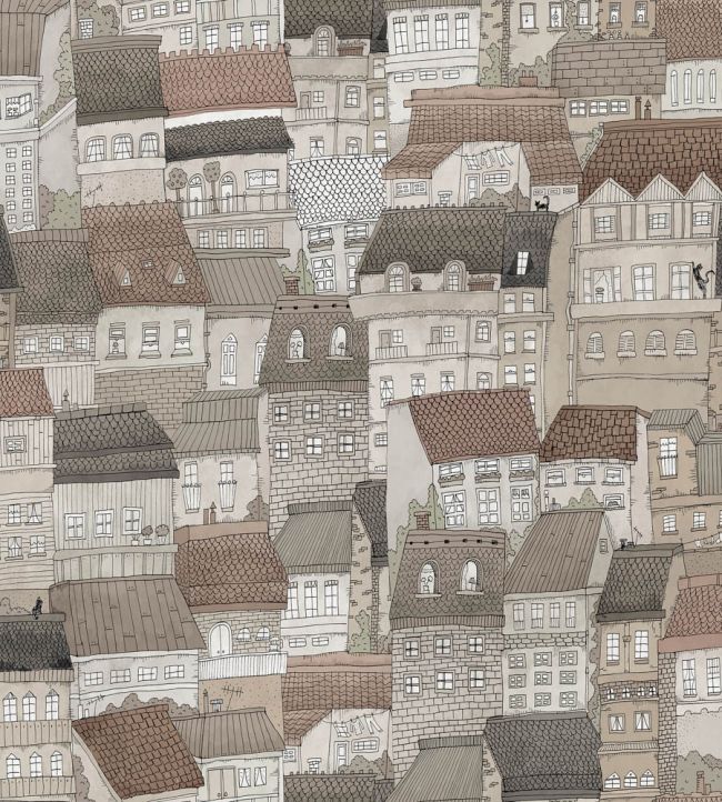 Dream Town Wallpaper by Rebel Walls Sand