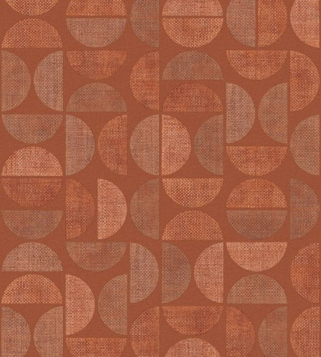 Dualis Wallpaper by Casamance Orange Brule