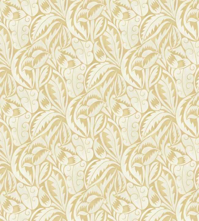 Dufy Leaf Wallpaper by Osborne & Little Ochre