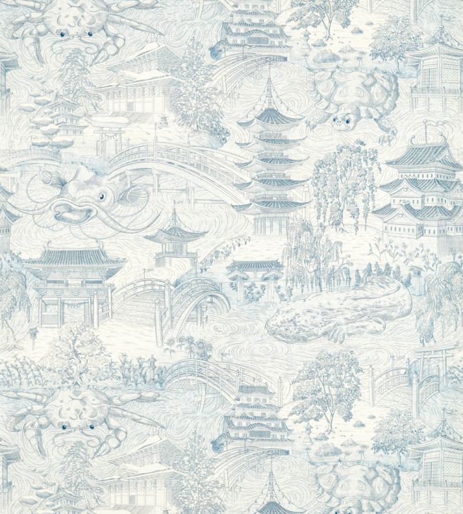 Eastern Palace Wallpaper by Zoffany Indigo
