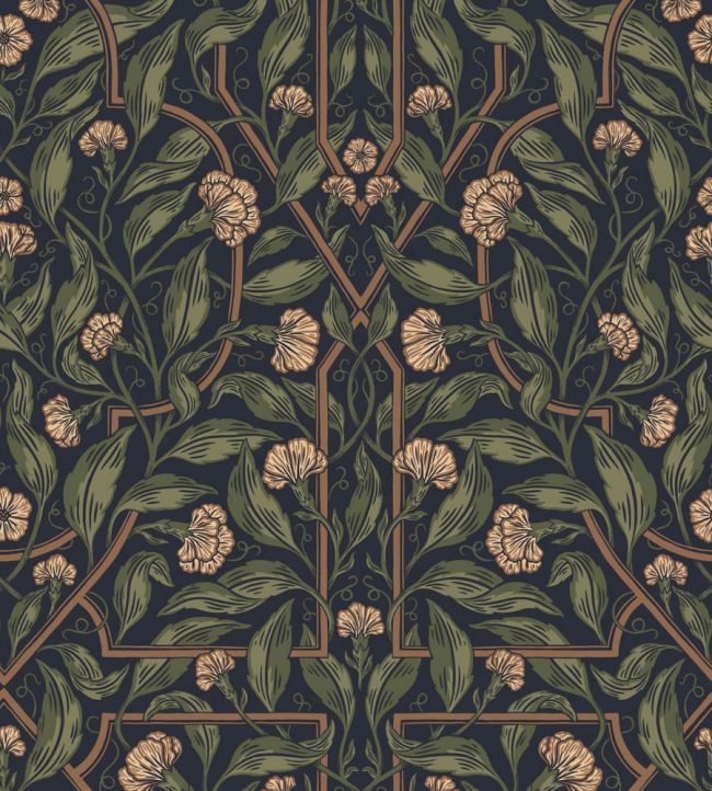 Edda Wallpaper by Sandberg Classic Blue