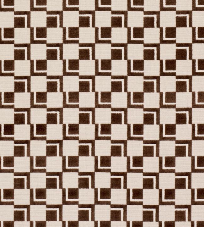 Edison Velvet Fabric by Schumacher Chestnut