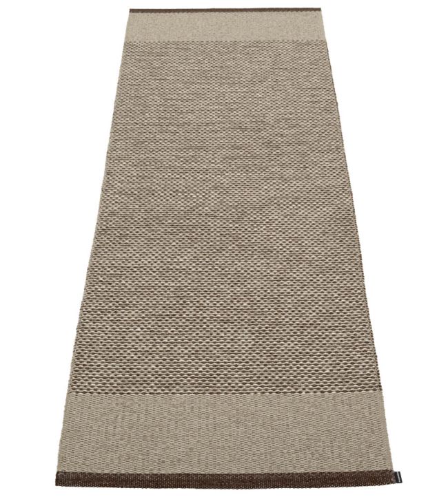 Pappelina Edit Runner rug Dark Brown/Dark Linen/Linen Metallic ET6F720 Dark Brown/Dark Linen/Linen Metallic