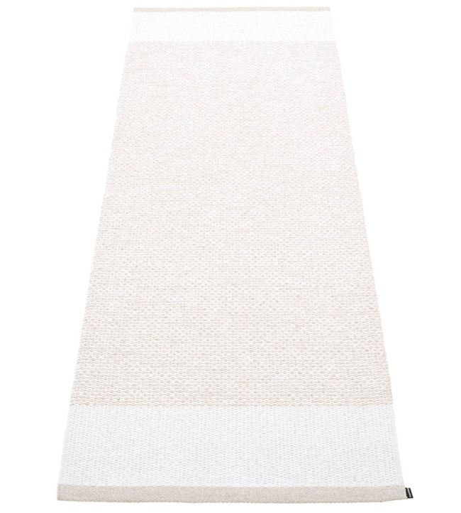 Pappelina Edit Runner rug Fossil/White/White Metallic ET9B720 Fossil/White/White Metallic