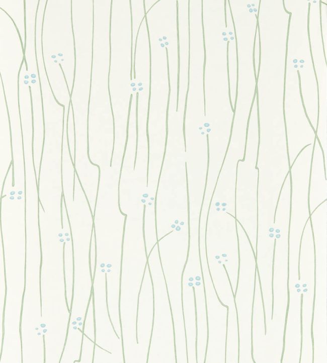 Eizou Wallpaper by Harlequin Avocado/Sky/Chalk