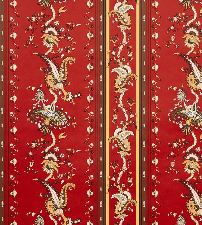 Elena Paisley Stripe Wallpaper by Schumacher Pompeii