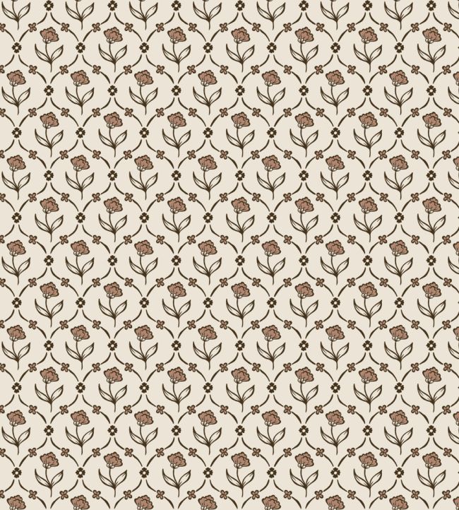 Elena Wallpaper by Sandberg Terracotta