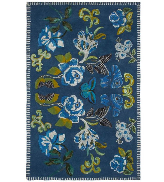 Designers Guild Eleonora rug Cobalt RUGDG0899 Cobalt