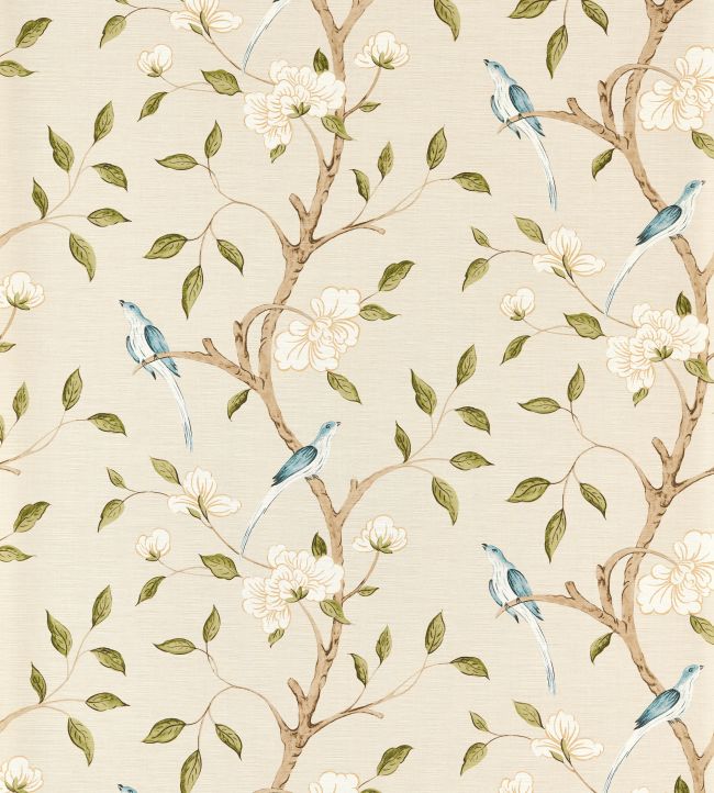 Eleonora Print Wallpaper by Zoffany Evergreen