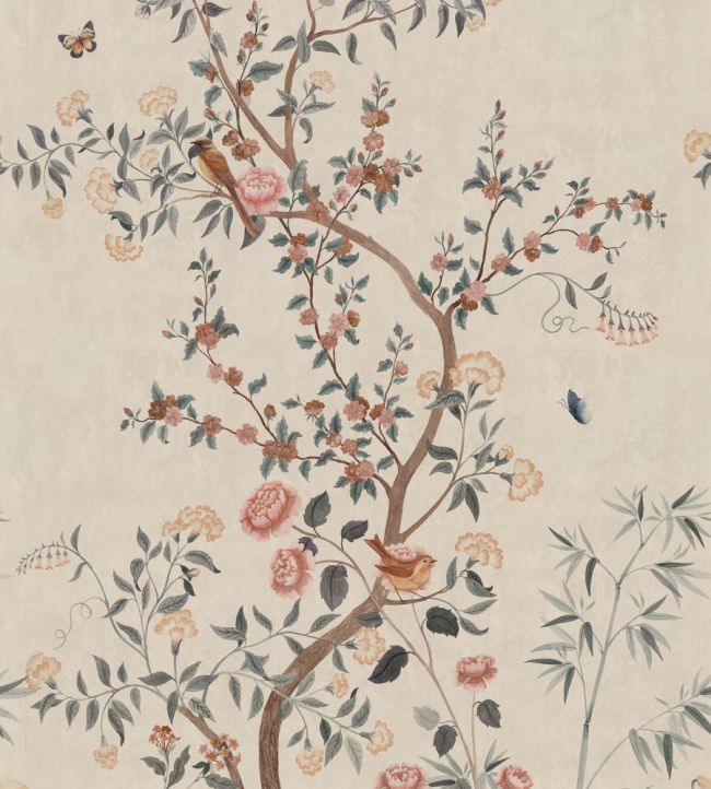 Eleonora Wallpaper by Sandberg Misty Blue